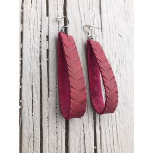 Handmade leather earrings